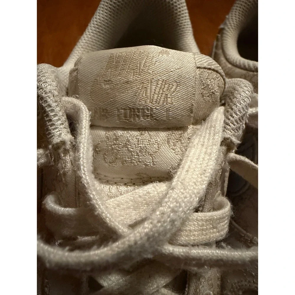 Nike Air Force 1 Low Floral Brocade‎ Cream Tan Shoes DR6402-900 Womens 5